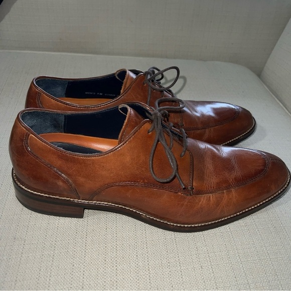 Cole Haan Lenox Hill Men’s 9M Split Toe Oxford Tan Leather Dress Shoes C11629 - Picture 6 of 11